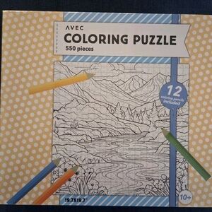 LANDSCAPES & Coloring 550 Piece Jigsaw Puzzle **Brand New**  (Sealed)